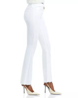 MOTHER 1535-753 The Weekender Fray Flared Jeans Womens 29 White Mid Rise