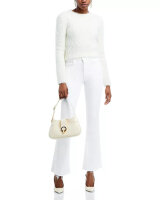 MOTHER 1535-753 The Weekender Fray Flared Jeans Womens 29 White Mid Rise