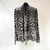 Dolce & Gabbana F5T19T Womens Silk Shirt Leopard Print Size 44