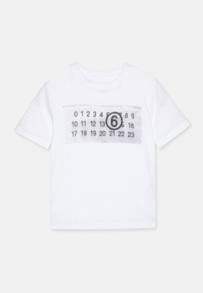 Maison Margiela MM6 T-shirt for boys, size 10 years, white, M608032MM02YM6100