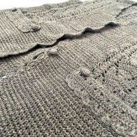Ralph Lauren 282962053001 Häkel-Strickweste Damen Vintage-Braun Baumwolle Größe 3