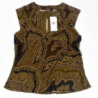Ralph Lauren RRL Paisley-Twillbluse für Damen, Größe 2, Braun/Mehrfarbig, 282962050001