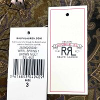 Ralph Lauren 282962050001 Womens Paisley Twill Blouse, Size 3, Brown/Multicoloured