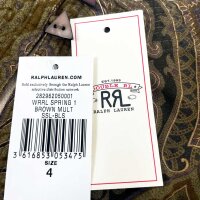 Ralph Lauren 282962050001 RRL Paisley Twill Blouse Womens, Size 4, Brown/Multicoloured