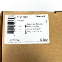 Honeywell H 80.1912.02 Export double socket, 2-pole, 10/16 A, 250 V, white, 00421321 (10 pieces)