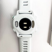 Garmin Forerunner 55 GPS running watch, heart rate monitoring, Bluetooth, silicone strap, white