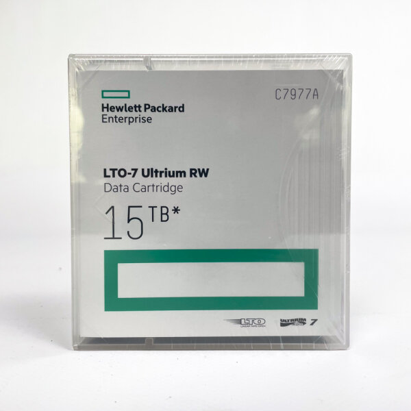 HPE C7977A LTO-7 Ultrium RW Data Cassette, 15 TB