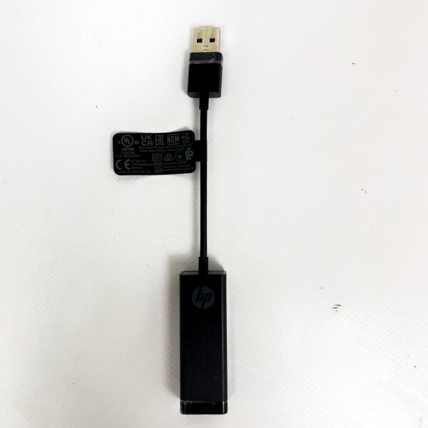 HP USB to Gigabit RJ45 Network Adapter, USB-A Ethernet Adapter, 829834-002