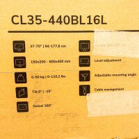 Neomounts CL35-440BL16L Monitor/TV Ceiling Mount 37-70" - H 106-156 cm"