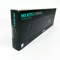 Logitech MX Keys S, Wireless, Bluetooth, Scissor Switch, QWERTY, LED, Graphite