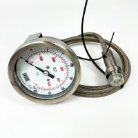 MB810 theme, Manometer, 0/400 BAR + PSI, AISI 316L