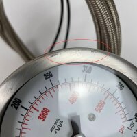 MB810 theme, Manometer, 0/400 BAR + PSI, AISI 316L