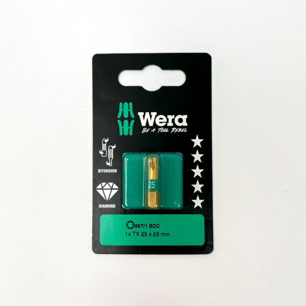 Wera 867/1 BDC, Torx-Bits, TX 25, 25 mm, 05134377001