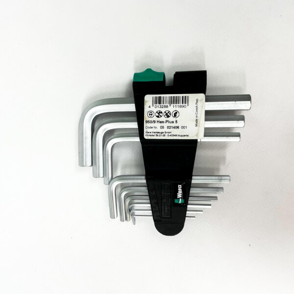 Wera 950/9 SM N Angle wrench set, metric, frame chrome-plated (05021406001)