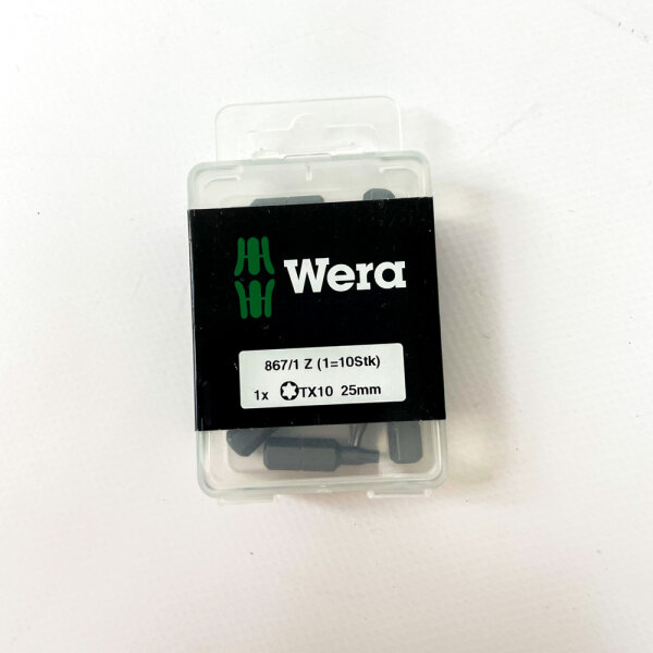 Wera 867/1 Z, Torx-Bits, TX10, 25 mm (10Stk) 05072406001