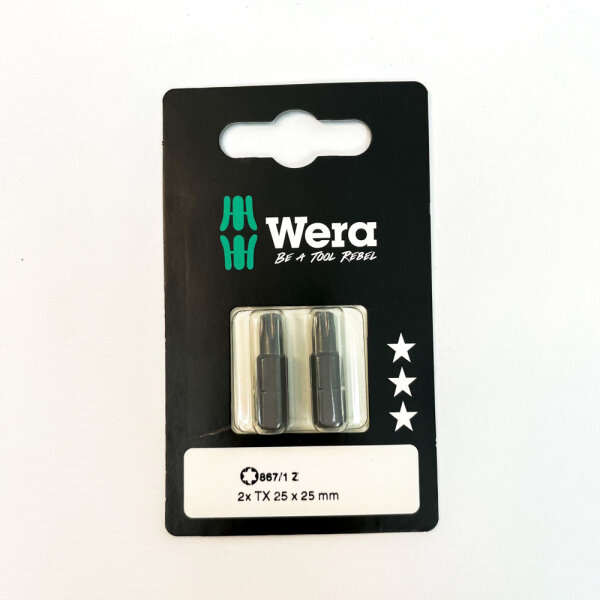 Wera 867/1 Z Torx Bits TX25 25 mm 10-piece 05073315001