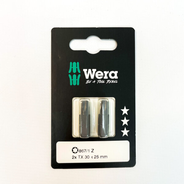 Wera 867/1 SB TORX Bits, TX 30 x 25 mm, 10-piece set (05073316001)
