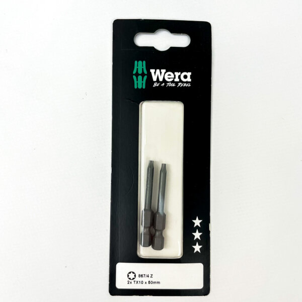 Wera 867/4 Z, TORX bits, TX 10 x 50 mm, 2-piece