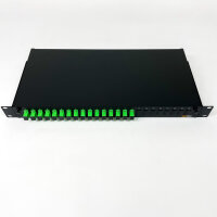 LightMax 1U PLC fiber optic splitter, 24 ports, rackmount