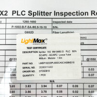 LightMax LMSP1022DPL50SCASCA09MD10 PLC-Splitter 1x2 SM SC/APC 900 µm 1,0 m