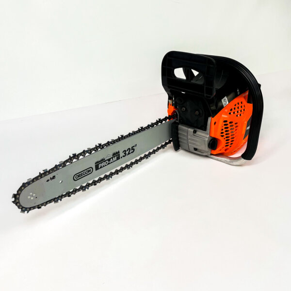 FEIDER FTRTPRO45-2C, Petrol Chainsaw, 46 cm³, Bar 46 cm, Cutting Length 43 cm, Oregon, Tank 550 L, Orange-Black