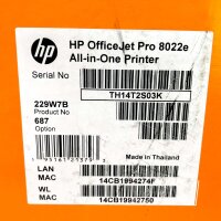 HP OfficeJet Pro 8022e, Multifunktionsdrucker, WLAN, LAN, Duplex, Fax, AirPrint, Basalt, 229W7B