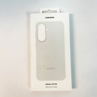 Samsung silicone case, Galaxy A37 5G, back cover, shockproof, thin, grippy, light grey, EF-PA376CJEGWW