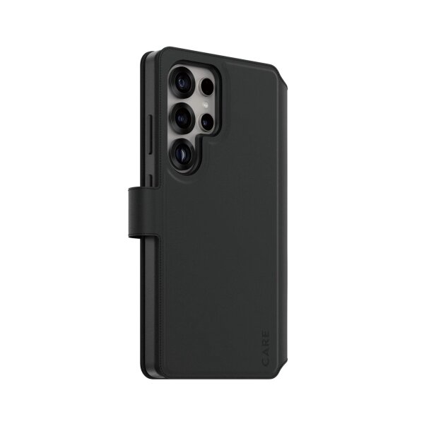 CARE by PanzerGlass Tango 2-in-1 Wallet Case for Galaxy S25 Ultra, Qi-enabled Inner Shell, Black, CRRRFTWLG38488