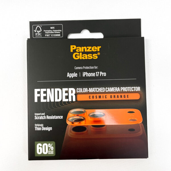 PanzerGlass Fender Camera Protector for iPhone 17 Pro, Cosmic Orange, PG91919