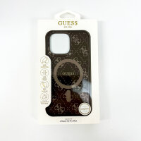 Guess MagSafe hard case for Apple iPhone 16 Pro Max, IML 4G background, brown, GUHMP16XH4DTEW