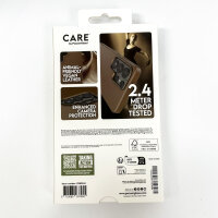 CARE by PanzerGlass Solo Vegan Leather Case for Samsung Galaxy S26 Ultra, Qi-compatible, Brown, CR83549