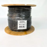 Cordial CLS 225 FRNC 100m Lautsprecherkabel, 2 x 2,5 mm², Schwarz,  CLS225BLACK100-FRNC