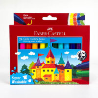 Faber-Castell 154324 Jumbo Super Washable Filzstifte 24er Etui