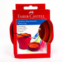 Faber-Castell Clic&Go Water Cup, Red, Foldable, 181517