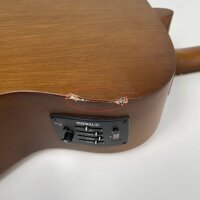 YAMAHA FSX400, electric-acoustic guitar, 6-string, compact concert body, 25-inch scale length, narrow string spacing, scalloped bracing, System-66 preamp, natural satin finish, VEX6790