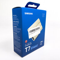 Samsung T7 Shield, MU-PE1T0K, Portable SSD, 1TB, USB Typ-C, 3.2 Gen 2, 1050 MB/s, Passwortschutz, Beige