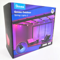 Govee H7038 Smart Outdoor String Lights 2.96 ft RGBIC, 30 LEDs, IP65, 47 Modes, Alexa/App