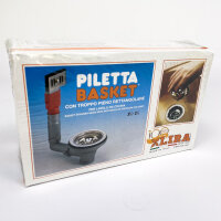 LIRA Piletta Basket sink strainer basket valve with rectangular overflow, 3½″ x 1½″ 1745.741