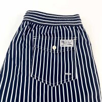 Polo Ralph Lauren 710743317007 Traveler Bengal-Stripe Swim Shorts, Size M, Mens, Navy Blue/White