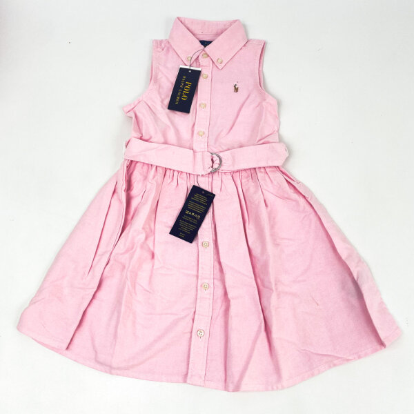 Polo Ralph Lauren, 313934188002, Oxford sleeveless casual dress, for girls, size 5, Bath Pink