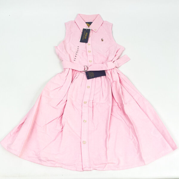 Polo Ralph Lauren Oxford sleeveless casual dress for girls, size 10, Bath Pink, 313934188002
