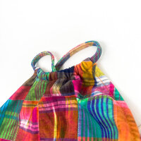 Polo Ralph Lauren 312935447001 One-Piece Swimsuit Patchwork Plaid Multicolor Pink Girls Size 5 (120/60)