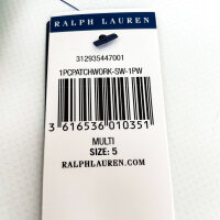 Polo Ralph Lauren 312935447001 One-Piece Swimsuit Patchwork Plaid Multicolor Pink Girls Size 5 (120/60)
