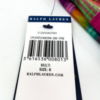 Polo Ralph Lauren 312935447001 Patchwork Plaid One-Piece Swimsuit Multicolor/Pink Girls Size 6 (120/60)
