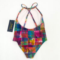 Polo Ralph Lauren Patchwork Plaid One-Piece Swimsuit, Size 10 (140/64), Girls, Multicolor/Pink, 312935447001