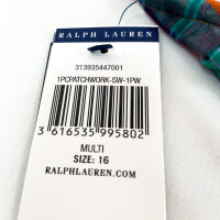 Polo Ralph Lauren Patchwork Plaid One-Piece Badeanzug, Größe 16 (155/76) Mädchen, Mehrfarbig/Rosa, 312935447001