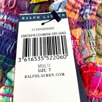 Polo Ralph Lauren 313935656001 Dress Smocked Patchwork Cotton Madras Girls Size 7 Multicolor