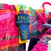 Polo Ralph Lauren 313935656001 Dress Smocked Patchwork Cotton Madras Girls Size 7 Multicolor