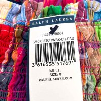 Polo Ralph Lauren Smocked Patchwork Cotton Madras Dress, Girls Size 8, Multicolor 313935656001