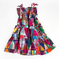Polo Ralph Lauren Smocked Patchwork Cotton Madras Dress, Girls, Size 10, Multicolor, 313935656001